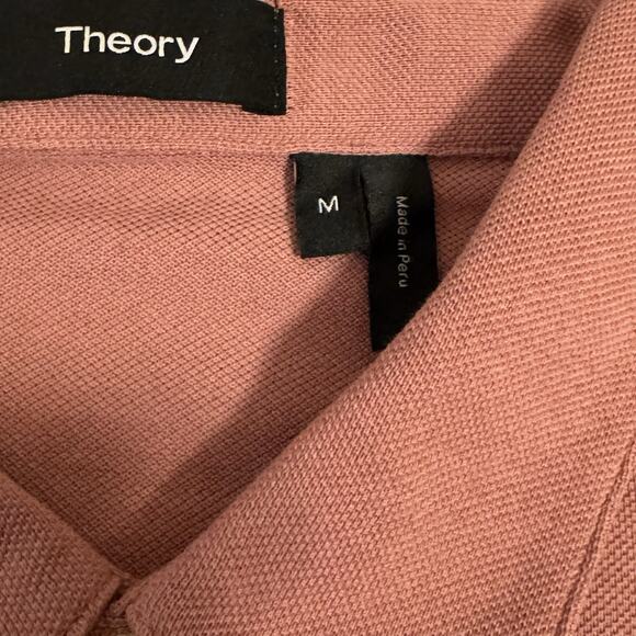 Theory Pink Mauve Polo Medium Immaculate $125 - Picture 7 of 7